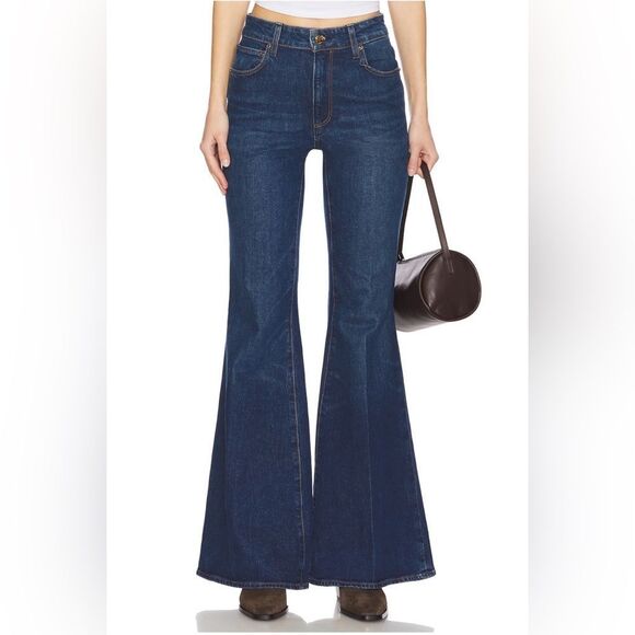 PAIGE Marlow Flared Jeans in “Agate” dark wash - Picture 5 of 13